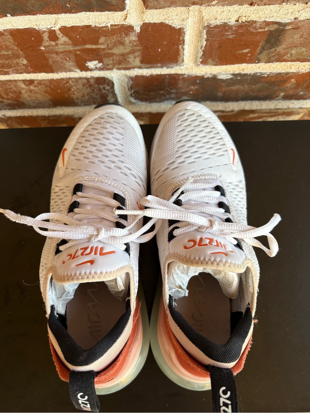 Nike Air Max 270 White Burnt Sunrise Women’s Sneakers Size 8 - Picture 8 of 15